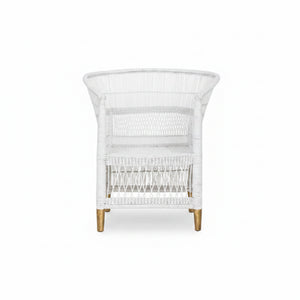Malawi Chair - authentic - White with Brass Feet