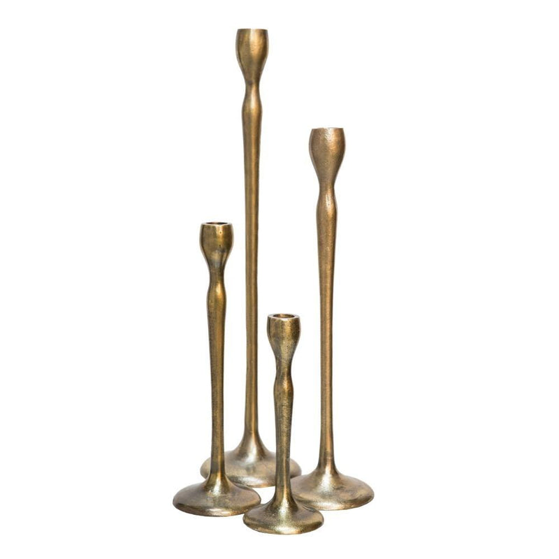 Tapered Candlestick - antique gold