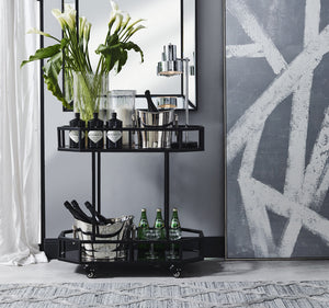 Manhattan Drinks Trolley - Black