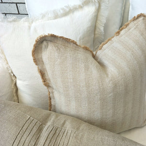 French Linen and Jute Cushion