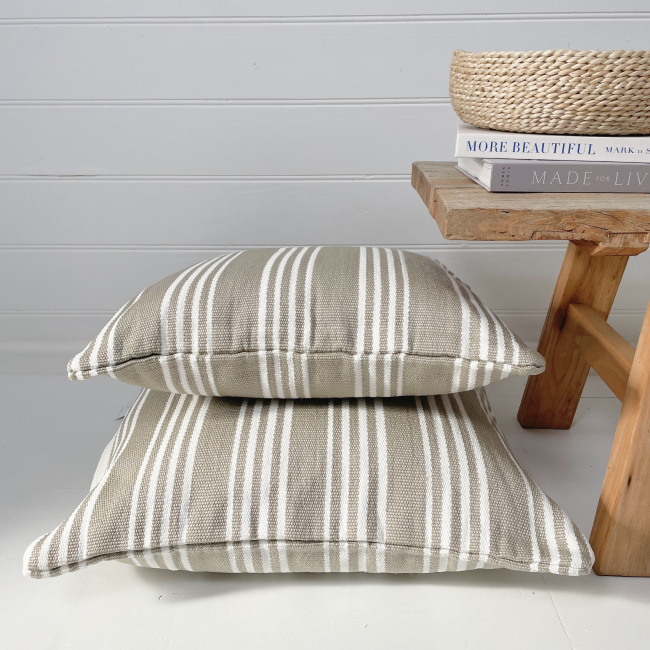 Outdoor striped cushions cheap