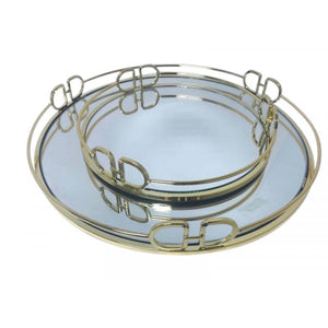 Gold mirror tray interior collections