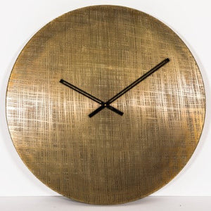 Brass Etched Wall Clock - 61cm