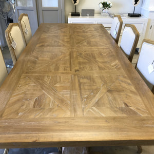 Hamptons Parquetry Elm dining table