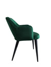 Toulon velvet dining chair - green