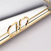 Luxury Gold Rectangular Mirror Tray
