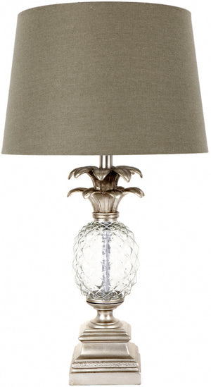 Langley Glass Pineapple Lamp - Antique Silver if