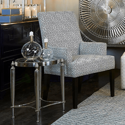Jak Console Table Jak Glass Side Table - Nickel – INTERIOR COLLECTIONS