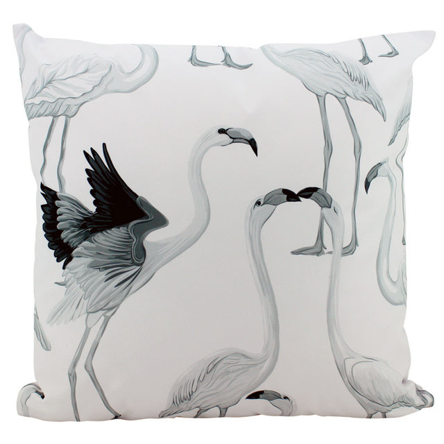 Large White Flamingo Outdoor Cushions