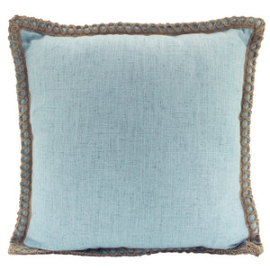 Sky Blue Linen and Jute cushion