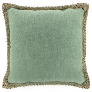 Pistachio Linen and Jute cushion