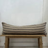 Rustic Black Striped Linen Cushion with feather insert option - 60cm