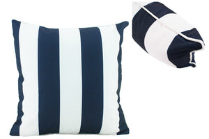 Large Coastal Stripe Navy Outdoor Cushions