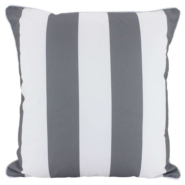 Grey striped outdoor cushion Interior Collections