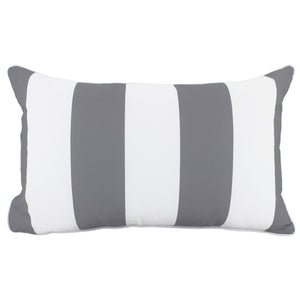 Large Coastal Stripe Grey Outdoor Cushions