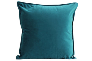 Teal velvet cushion