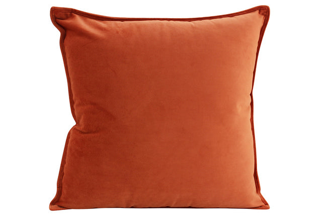 Burnt Orange velvet cushion