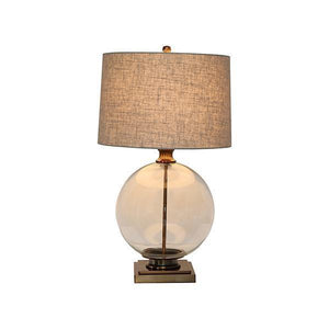Classic Antique Brass and Glass Lamp