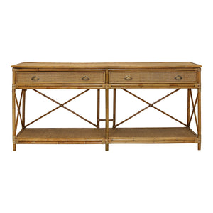 CAYMANT LARGE TWO DRAWER RATTAN CONSOLE interior Collectionss