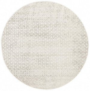 Contemporary Grey Diamond rug - round