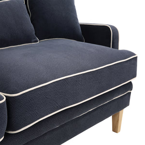 Coastal navy 3 seat sofa