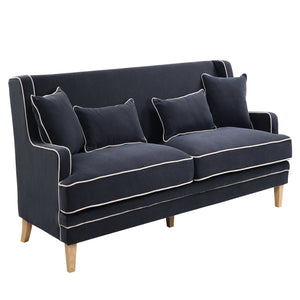 Coastal navy 3 seat sofa