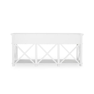 Rhode Island 3 drawer console - white