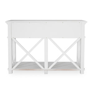 Rhode Island 2 drawer console - white