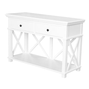 Rhode Island 2 drawer console - white