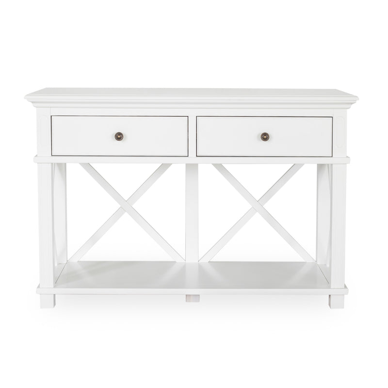 Rhode Island 2 drawer console - white
