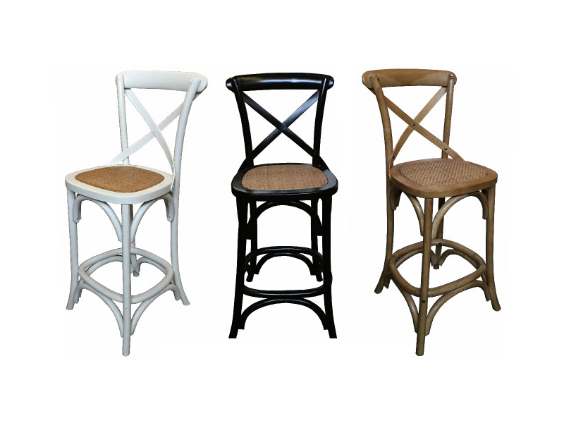 Cross back kitchen/bar stools