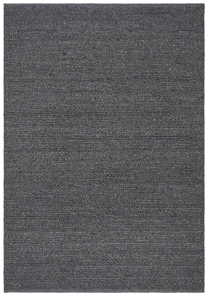 Lux Weave Wool Rug - Charcoal