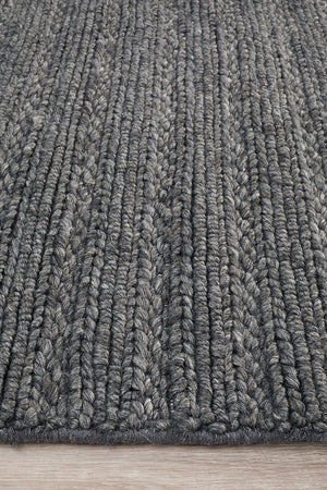 Lux Weave Wool Rug - Charcoal