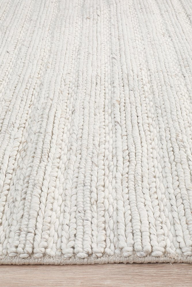 Lux Weave Wool Rug - Ivory