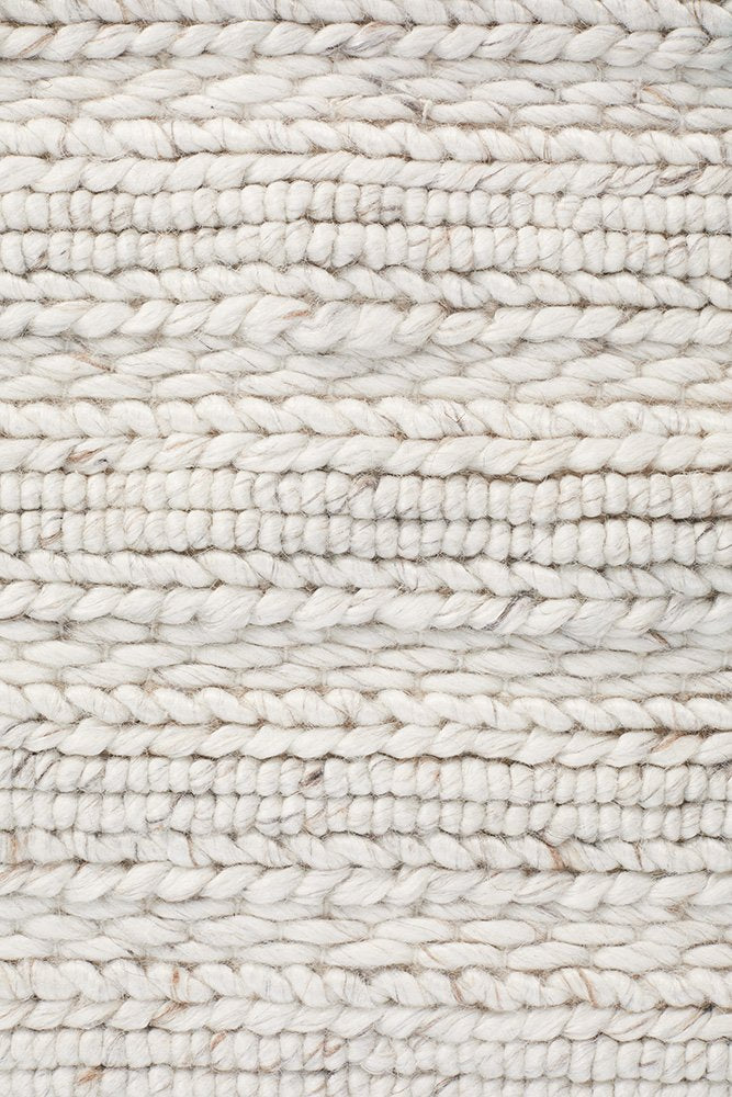 Lux Weave Wool Rug - Ivory