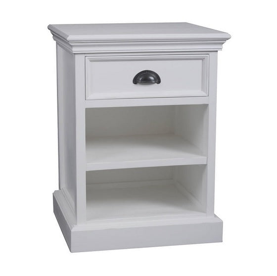 Hamptons classic one drawer bedside table