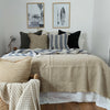 French Linen Heavy Weight Bedcover / Throw - Flax