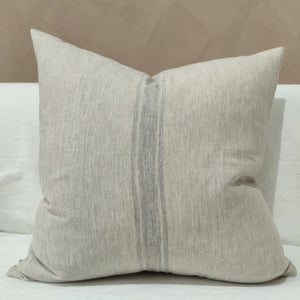 French Linen Hamptons Duck Egg blue striped cushion