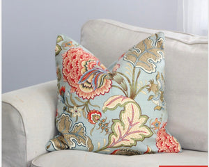 Portsea Duckegg floral cushion cover
