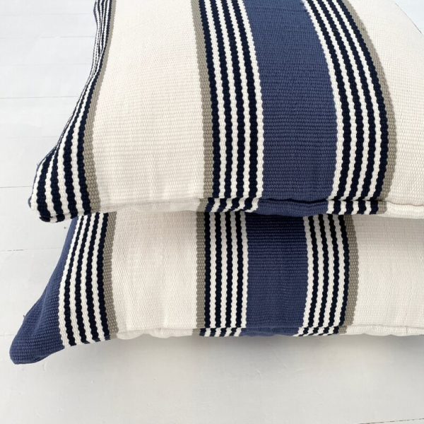 St Tropez Striped Outdoor Cushion Cover - Riviera