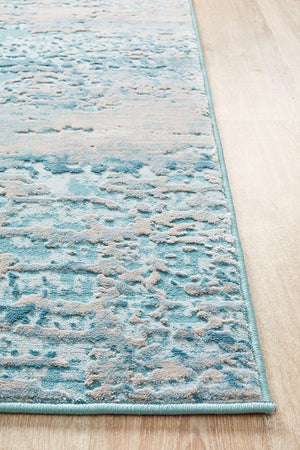 Wave blue rug