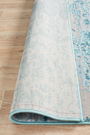 Wave blue rug