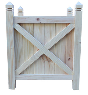 Hampton planter box square - natural timber