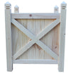 Hampton planter box square - natural timber