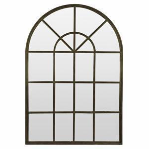 Grande Panelled Arch Mirror - Black