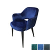 Toulon velvet dining chair - blue