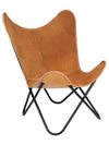 Tan Suede Leather Butterfly chair