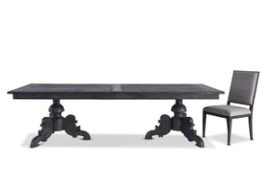 Valence Extension dining table - charcoal