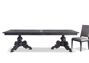 Valence Extension dining table - charcoal