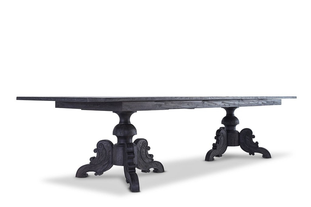 Valence Extension dining table - charcoal